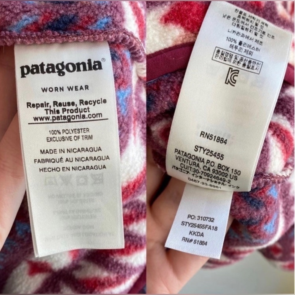 Patagonia Women's Synchilla Snap-T Fleece Pullover Kuta Klash Dark Current XS - Picture 4 of 7